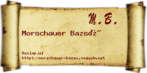 Morschauer Bazsó névjegykártya